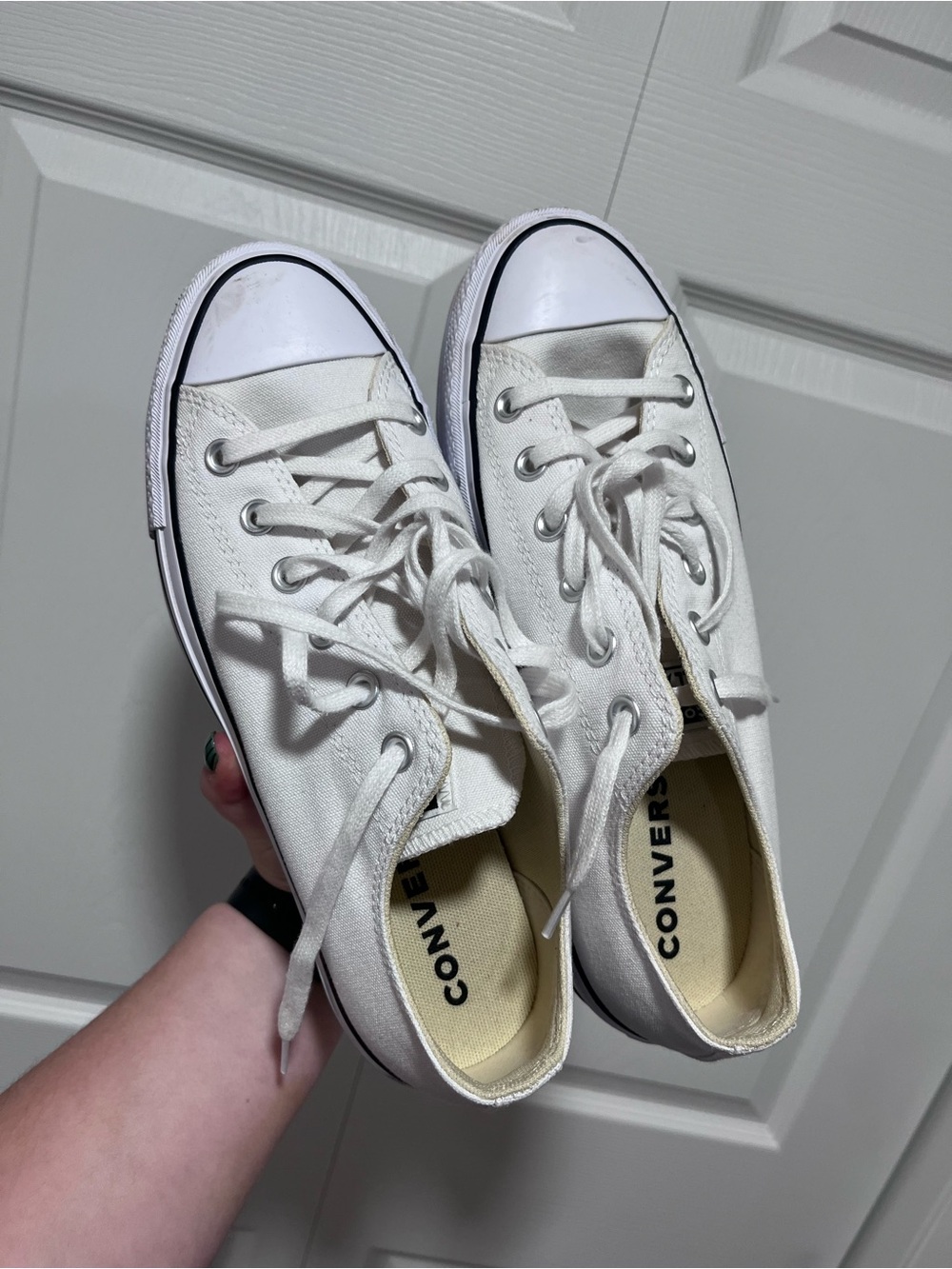Converse Platform Canvas Sneakers in White